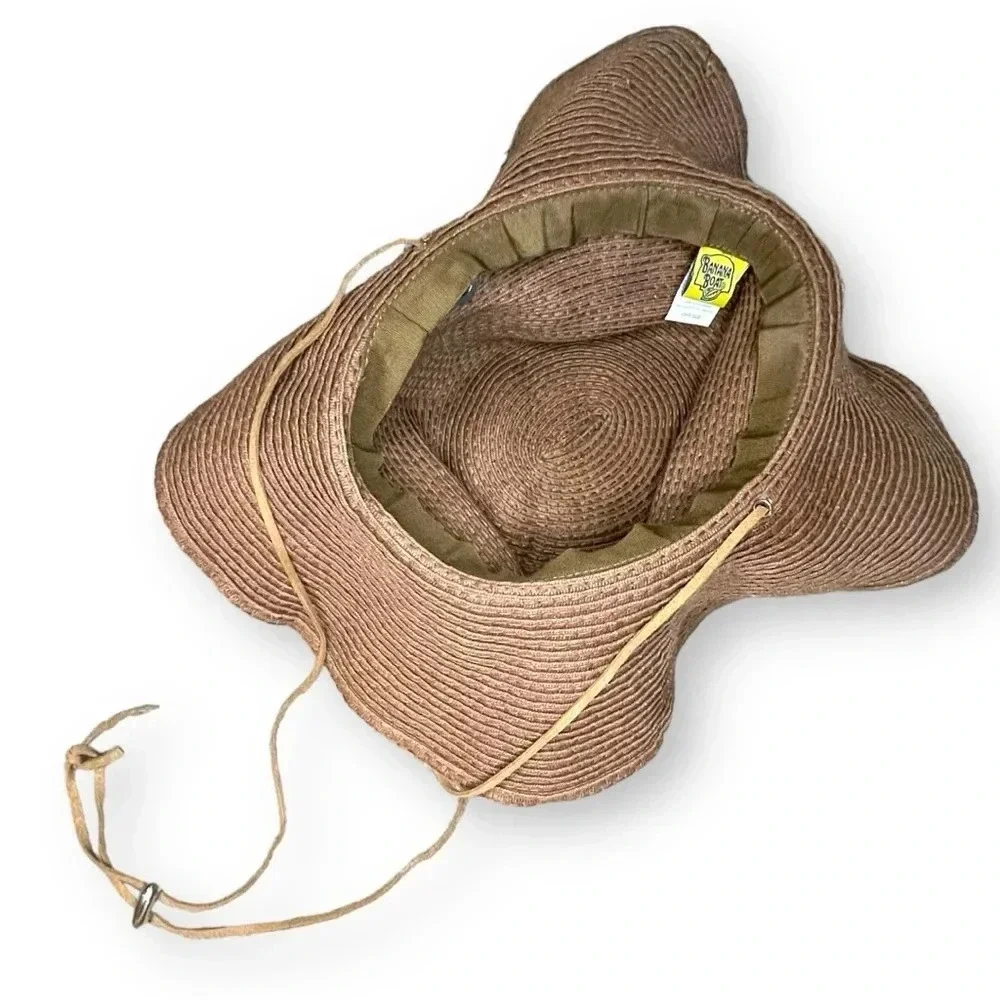 Banana Boat Adult Sun Hat, 100% Paper Straw, Adjustable Chin Strap. - Picture 8 of 10